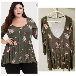 Torrid super soft babydoll top
